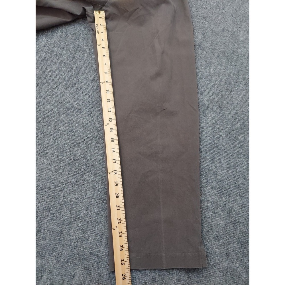 Eileen Fisher Cropped Elastic-Waist Relaxed Pants in Olive Gray - Picture 8 of 12
